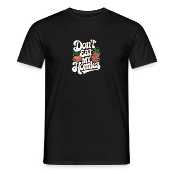 Don't Eat My Homies Tierschutz Veganer - Männer T-Shirt - Schwarz - Vorne - AI Model Male 178 light (178cm)