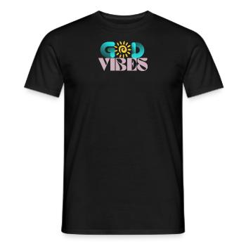 GodVibes - Männer T-Shirt - Schwarz - Vorne - AI Model Male 178 light (178cm)