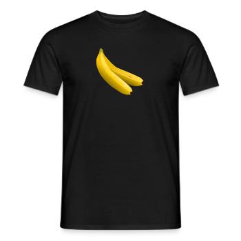 Twin Bananas Vector Yellow - Men's T-Shirt - black - Front - AI Model Male 178 light (178cm)