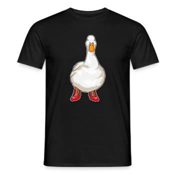 Ente Stöckelschuhe - Männer T-Shirt - Schwarz - Vorne - AI Model Male 178 light (178cm)