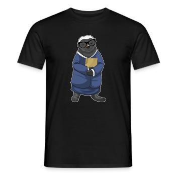 Dachs Sekretärin Ordner Büro - Männer T-Shirt - Schwarz - Vorne - AI Model Male 178 light (178cm)