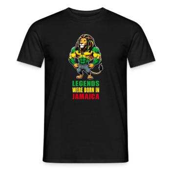 Musique reggae jamaïcaine - T-shirt homme - noir - Devant - AI Model Male 178 light (178cm)