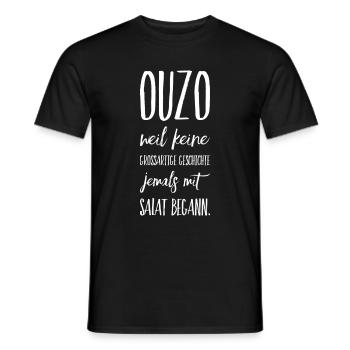 Drôle de dicton grec Grèce cadeau - T-shirt homme - noir - Devant - AI Model Male 178 light (178cm)