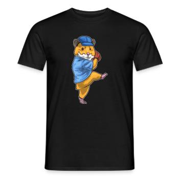 Hamster Baseball Gant de Baseball - T-shirt homme - noir - Devant - AI Model Male 178 light (178cm)