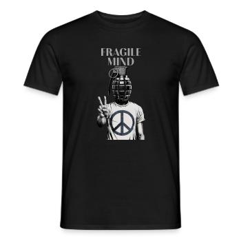 Fragile Mind - Men's T-Shirt - black - Front - AI Model Male 178 light (178cm)