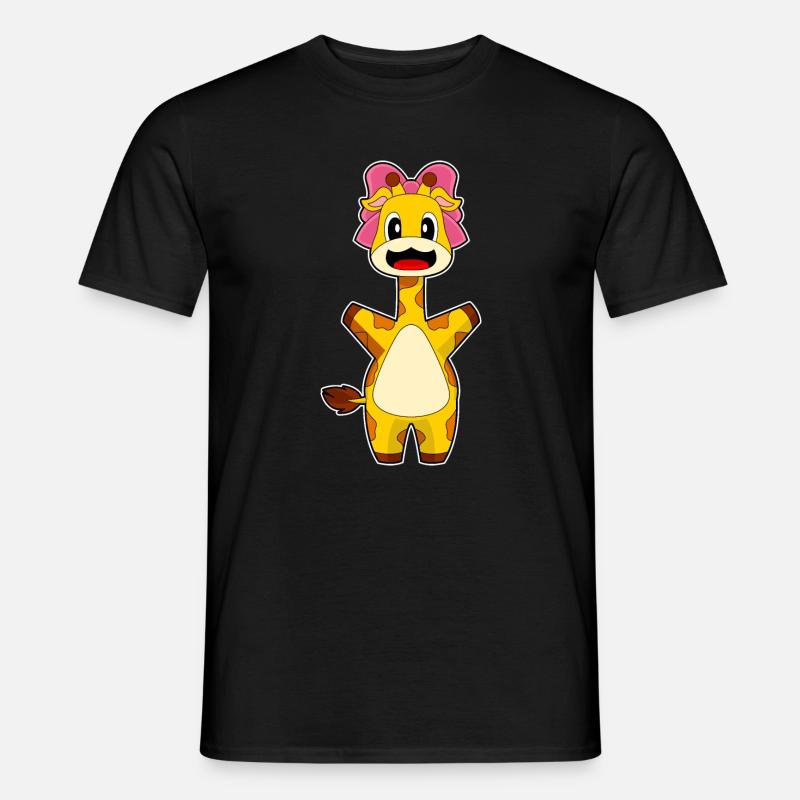 Giraffe Schleife - Männer T-Shirt - Schwarz