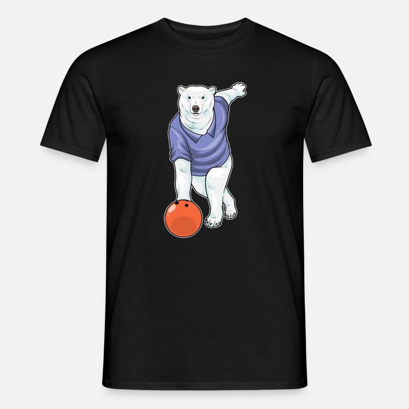 Eisbär Bowling Bowlingkugel - Männer T-Shirt - Schwarz