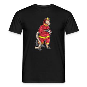 Pferd Feuerwehrmann Feuerwehrschlauch Feuerwehr - Männer T-Shirt - Schwarz - Vorne - AI Model Male 178 light (178cm)