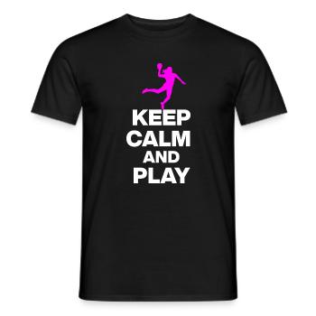 RESTEZ CALMES ET JOUEZ AU HANDBALL ! EM GIFT ALLEMAGNE - T-shirt homme - noir - Devant - AI Model Male 178 light (178cm)