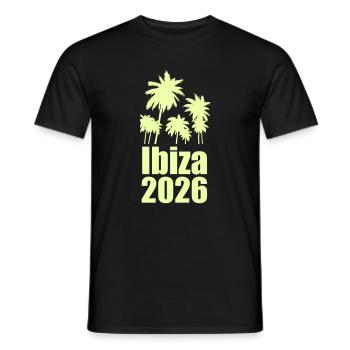 Ibiza 2026 Palmenparadies - Männer T-Shirt - Schwarz - Vorne - AI Model Male 178 light (178cm)