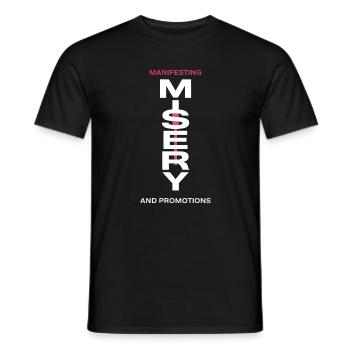 Manifestation de la typographie de la misère - T-shirt homme - noir - Devant - AI Model Male 178 light (178cm)