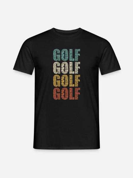 Golf Papa Vater Papa Papa Vintage-Golfer-Geschenk - Männer T-Shirt - Schwarz
