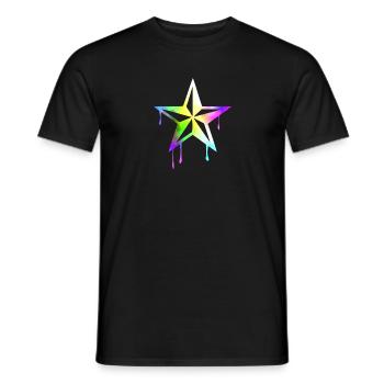 nautic_star_watercolor - Men's T-Shirt - black - Front - AI Model Male 178 light (178cm)