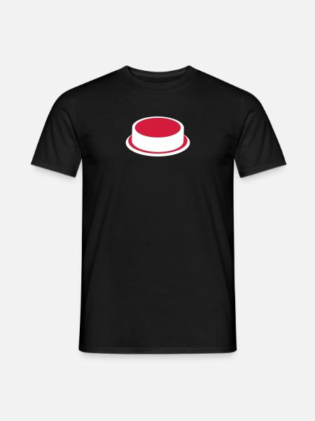 Button - Männer T-Shirt - Schwarz