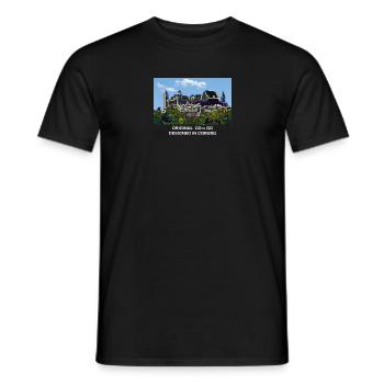 Coburg Veste weiße Schrift - Männer T-Shirt - Schwarz - Vorne - AI Model Male 178 light (178cm)