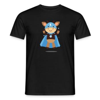 süße Superheld Kuh - Männer T-Shirt - Schwarz - Vorne - AI Model Male 178 light (178cm)