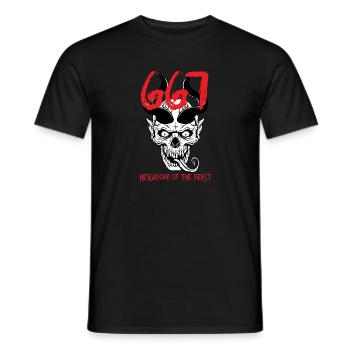 667 Voisin de la Bête - Diable - Mal - Halloween - T-shirt homme - noir - Devant - AI Model Male 178 light (178cm)