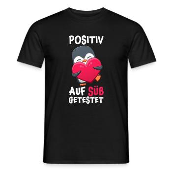 lustiges Pinguin Tshirt - Männer T-Shirt - Schwarz - Vorne - AI Model Male 178 light (178cm)