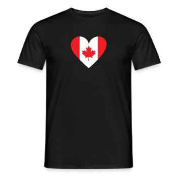 Canada Cœur - T-shirt homme - noir - Devant - AI Model Male 178 light (178cm)