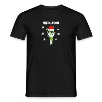Nikolauch Weihnachten Ugly Chrismas Pullover - Männer T-Shirt - Schwarz - Vorne - AI Model Male 178 light (178cm)