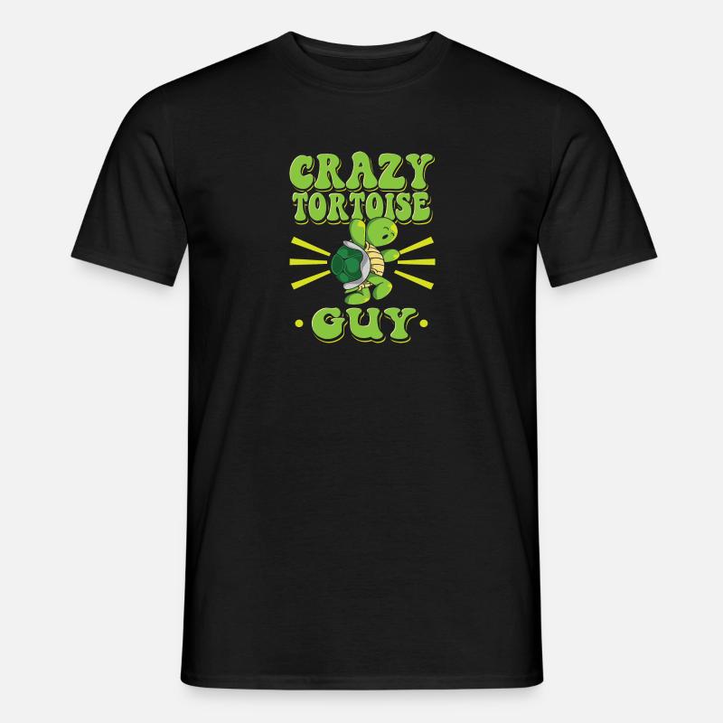 Crazy Tortoise Guy - Männer T-Shirt - Schwarz