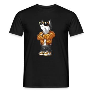 Lustiges Funny Dog Hunde Shirt - Männer T-Shirt - Schwarz - Vorne - AI Model Male 178 light (178cm)