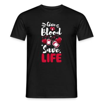 Blutspender Helfen Sozial - Männer T-Shirt - Schwarz - Vorne - AI Model Male 178 light (178cm)