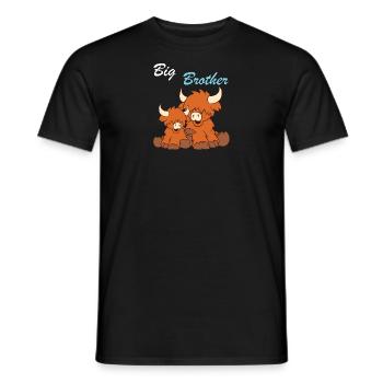 Bovins des Highlands - Big Brother - T-shirt homme - noir - Devant - AI Model Male 178 light (178cm)