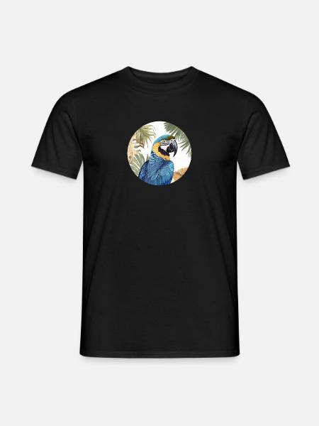 Blue and gold macaw - Men's T-Shirt - black