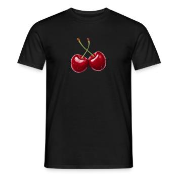 Cherry - Men's T-Shirt - black - Front - AI Model Male 178 light (178cm)