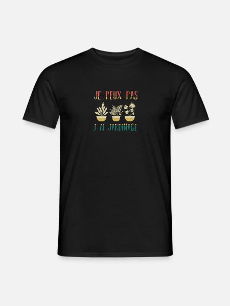 Ich kann nicht, ich habe Gartenarbeit - Männer T-Shirt - Schwarz
