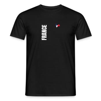 FRANKREICH Flagge und Emblem von Frankreich. Ertragen - Männer T-Shirt - Schwarz - Vorne - AI Model Male 178 light (178cm)