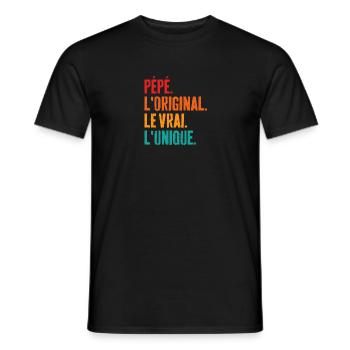 Opa Das Original Das Echte Das Einzigartige Geschenk - Männer T-Shirt - Schwarz - Vorne - AI Model Male 178 light (178cm)