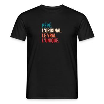 Opa Das Original Das Echte Das Einzigartige Geschenk - Männer T-Shirt - Schwarz - Vorne - AI Model Male 178 light (178cm)