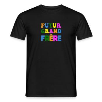 Futur grand frère - annonce futur grand frère - T-shirt homme - noir - Devant - AI Model Male 178 light (178cm)