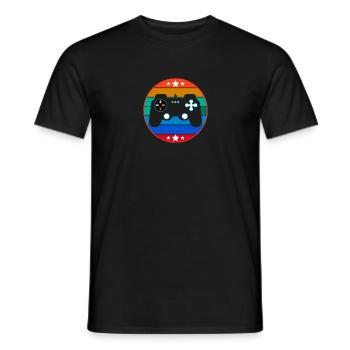 Vintage Retro Gaming Controller - Männer T-Shirt - Schwarz - Vorne - AI Model Male 178 light (178cm)