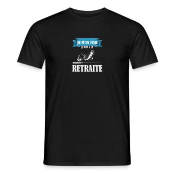 Je M'en Fish, Je suis A La Retraite - T-shirt homme - noir - Devant - AI Model Male 178 light (178cm)