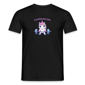 Pumper unicorn - Men's T-Shirt - black - Front - AI Model Male 178 light (178cm)