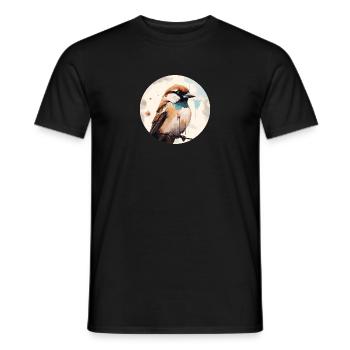 Moineau domestique - T-shirt homme - noir - Devant - AI Model Male 178 light (178cm)