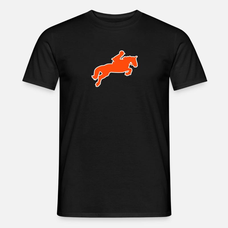 Springpferd - Männer T-Shirt - Schwarz