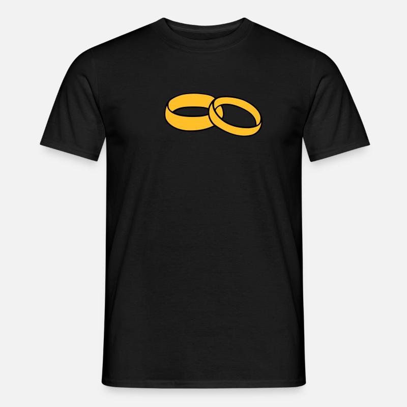 Trauringe - Männer T-Shirt - Schwarz