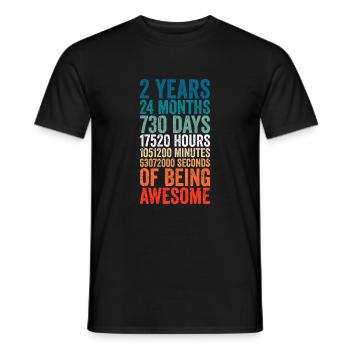 2nd anniversary gift, kids birthday gift, wedding - Men's T-Shirt - black - Front - AI Model Male 178 light (178cm)