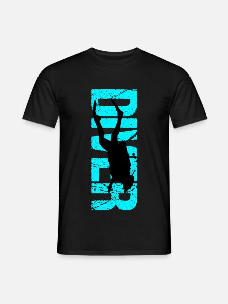 Tauchen Diver Scuba Diver Free Dive - Männer T-Shirt - Schwarz