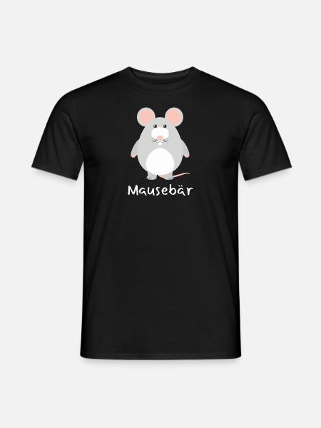 Mausebär Valentinstag Partner Beziehung - Männer T-Shirt - Schwarz