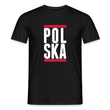 polska - T-shirt homme - noir - Devant - AI Model Male 178 light (178cm)