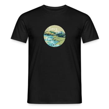 Hiking Shirt - Life is a Hike - Men's T-Shirt - black - Front - AI Model Male 178 light (178cm)