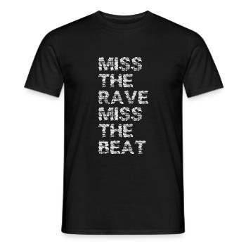 Rave - Männer T-Shirt - Schwarz - Vorne - AI Model Male 178 light (178cm)