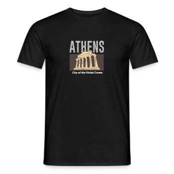 Athènes pittoresque - T-shirt homme - noir - Devant - AI Model Male 178 light (178cm)