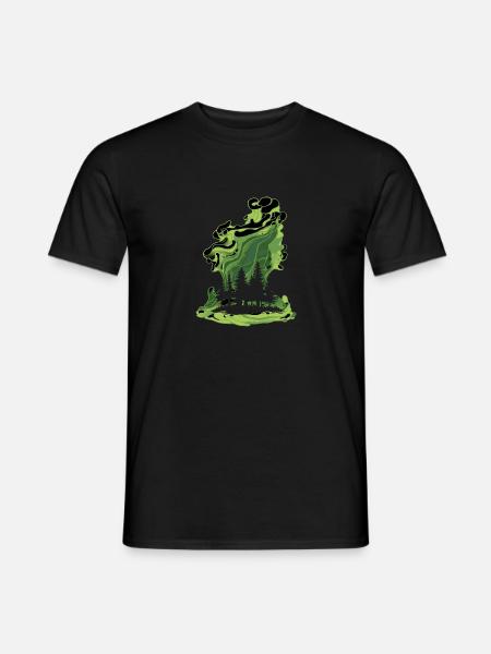 Forstwirtschaft Holz - T-shirt herr - svart