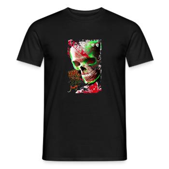 free of war - Männer T-Shirt - Schwarz - Vorne - AI Model Male 178 light (178cm)